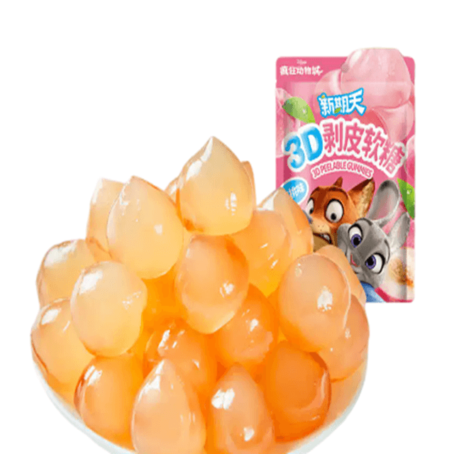 XINQITIAN White Peach Flavor Gummies 1 Bag 75g