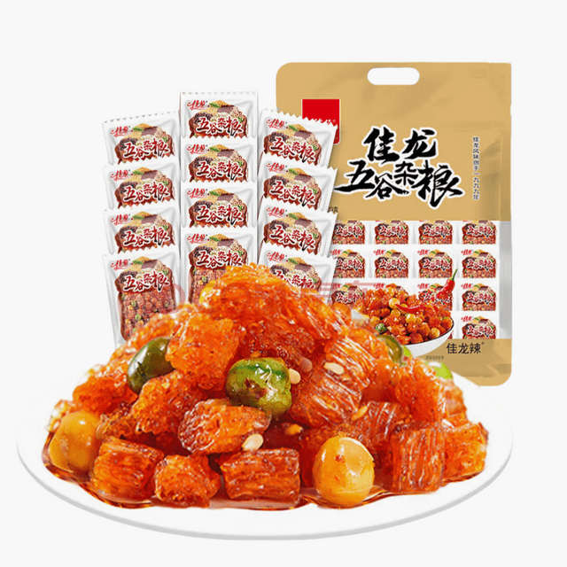JIALONG Spicy Wheat Flour Strip Chili Snack Sweet And Spicy Flavor 16g*20 bags