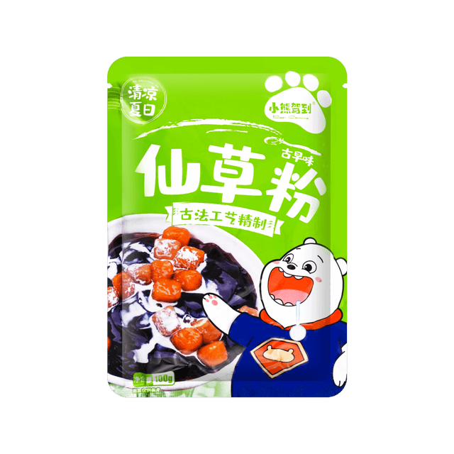 BEAR COMING Grass Jelly Powder, 3.53 oz