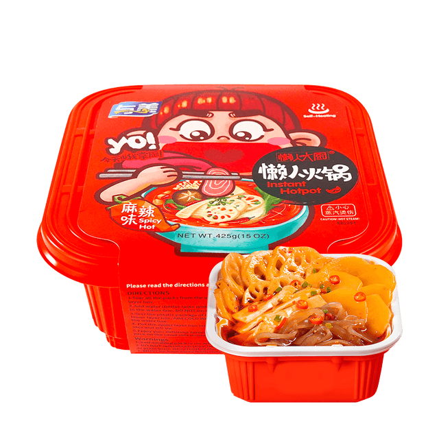 Self-Heating Instant Hot Pot - Spicy Flavor, 15 oz