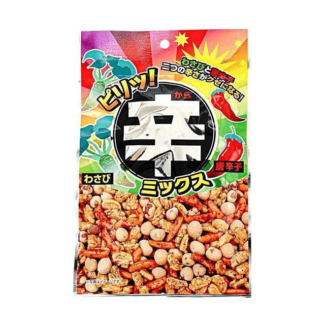 POPPONUTS Mix Peanuts Snacks,Wasabi & Spicy Flavor,2.1 oz