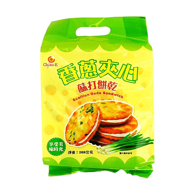 QIAOYI Scallion Soda Sandwich Biscuits, 10.16 oz