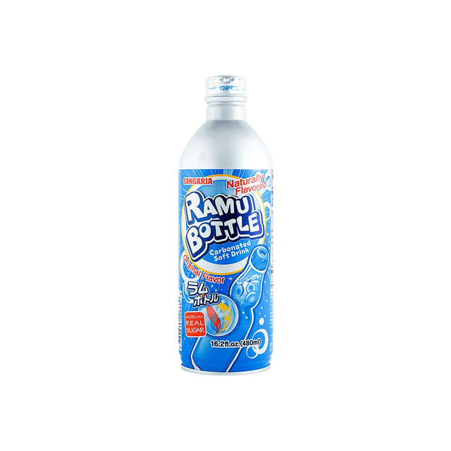 SANGARIA Original Ramune Bottle Carbonated Soft Drink, 16.2 fl oz