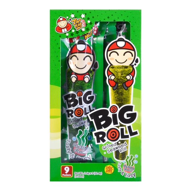 TAO KAE NOI Big Roll Grilled Seaweed Roll Original Flavor, 9 Piece 0.95 oz