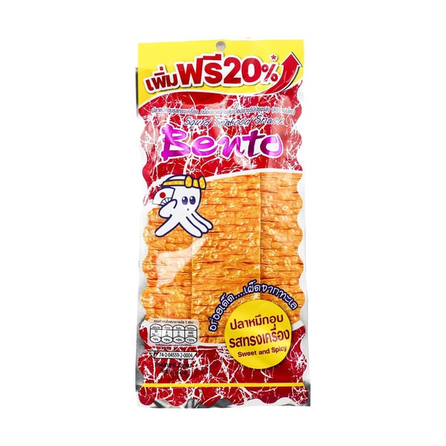 BENTO Dried Squid Snack,Sweet&Spicy Flavor, 0.63 oz
