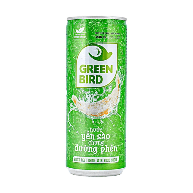 GREEN BIRD Bird's Nest Drink with Rock Sugar 8.12 fl oz 【Refreshing Taste