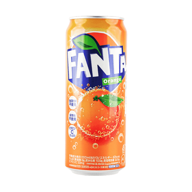 FANTA JAPAN Orange Soda Soft Drink Can, 16.9 fl oz