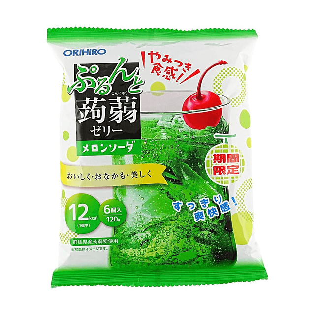ORIHIRO Konjac Jelly Melon Soda Flavor 0.71 oz*6 pieces