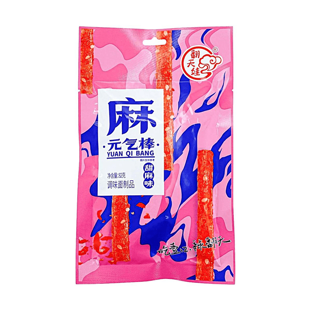 fan tian wa Latiao Sweet & Numbing Wheat Gluten Sticks, 2.89 oz