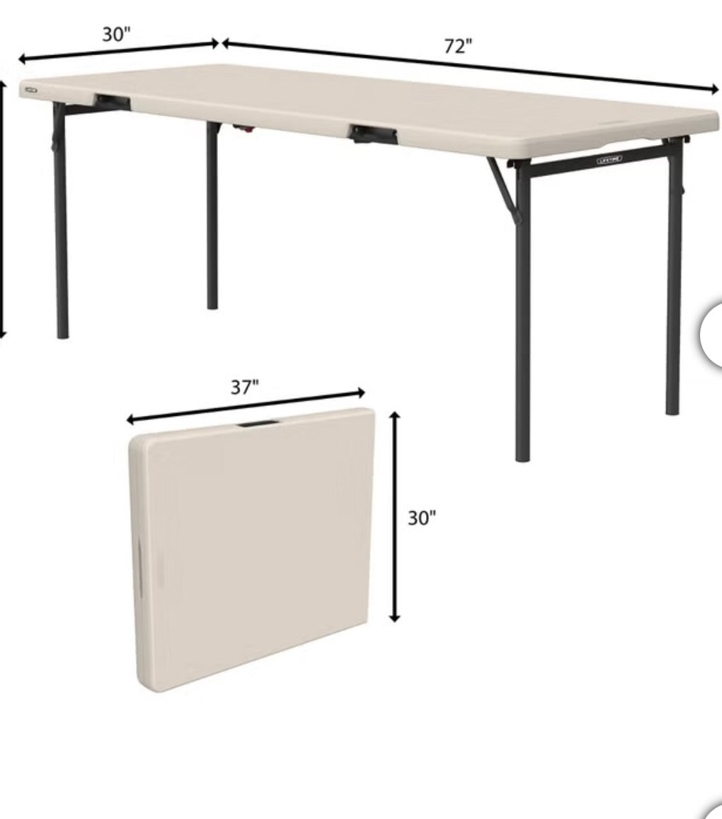 Lifetime Commercial 6' Fold-in-Half Table