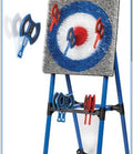 Axe Throwing Game, Bristle Target, 8 Safety Axes, Over 5 Ft Tall
