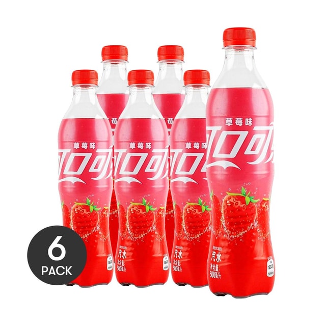 COCA COLA CHINA Strawberry Flavored Cola, 16.91 fl oz *6【6 Pack】