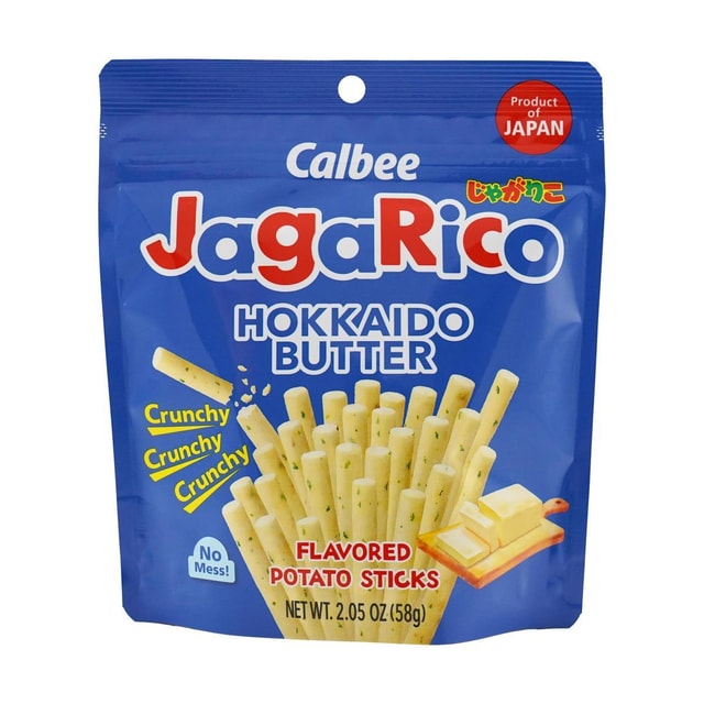 CALBEE JagaRico Potato Sticks Hokkaido Butter Flavor, 2.05 oz
