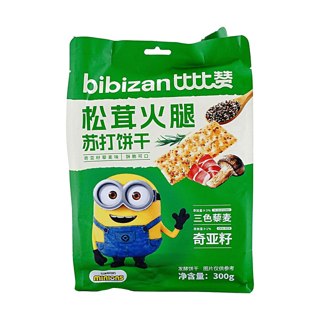 BiBiZan Matsutake Ham Soda Crackers 10.58oz Minions