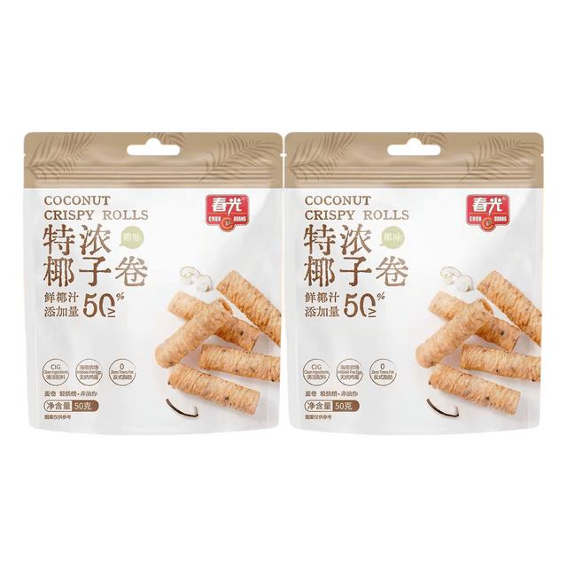 CHUN GUANG Extra-rich Coconut Rolls 50g*2 Bags