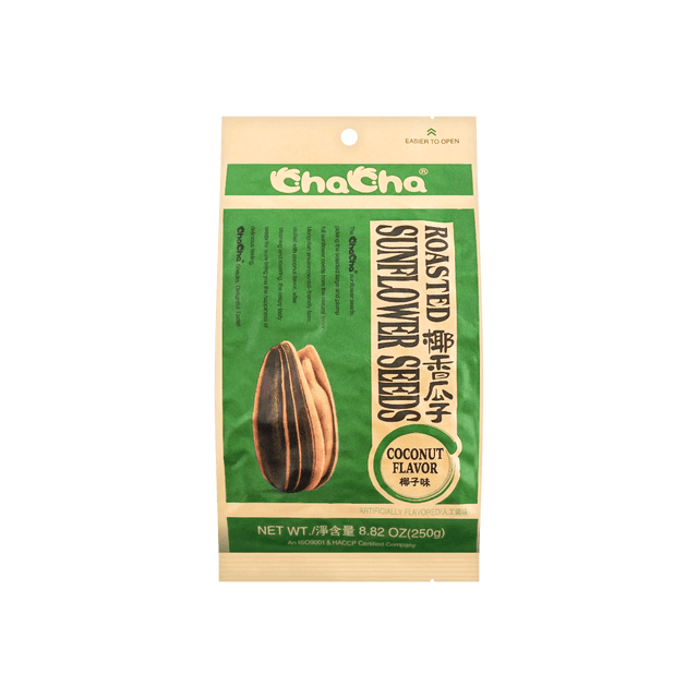 CHACHA Coconut Flavor Roasted Sunflower Seeds - Healthy Snack, 8.82 oz