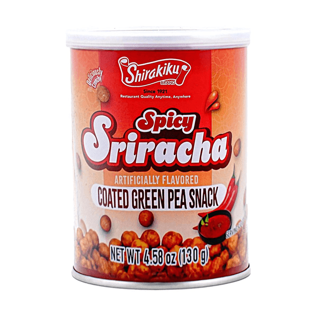 SHIRAKIKU Coated Green Pea Snack Spicy Sriracha Flavor 4.58oz